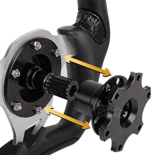 Bilde av Quick release til ratt sort 68 mm