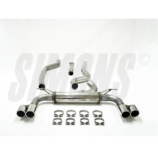 Bilde av Simons catback eksos BMW F34 GT 318d/320d 4x80 mm
