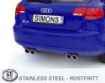 Bilde av Simons catback eksos Audi A3 8PA Sportback 1.4 TFSI/2.0 TFSI 4x80 mm