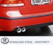Bilde av Simons catback eksosanlegg Saab 9-3 1.8T/2.0T/Aero 58L 2x80 mm