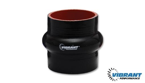 Bilde av 3.00" / 76,0mm Silikoneslange med pukkel - Lengde 76.2mm - 45PSI - Svart