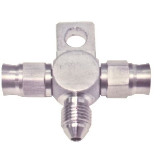 Bilde av T-stykke 1x"han-AN3", 2x slange PTFE AN-3 m/ beslag