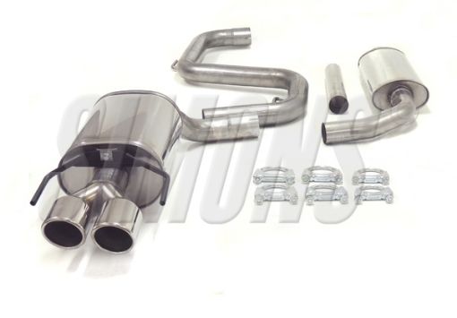 Bilde av Simons catback eksosanlegg Saab 9-3 1.8T/2.0T/Aero 61L 2x80 mm