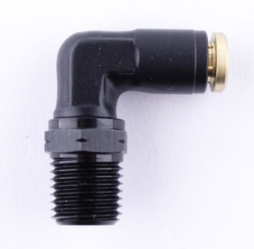 Bilde av Pneumatik - 90 graders - 1/4" NPT - 1/4" / 6,35mm.