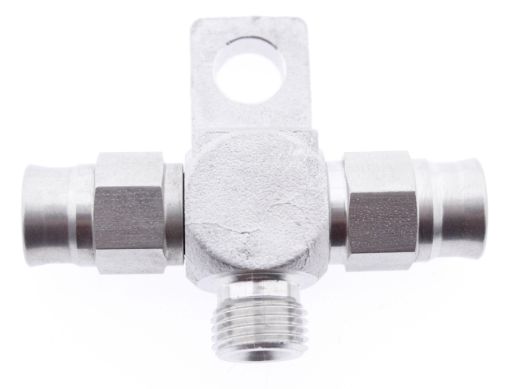 Bilde av T-stykke 1x "HAN" (1/8BSP) -> 2x PTFE AN-3 slanger m/ beslag