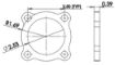 Bilde av T3 with 4 bolt outlet (2.5” ID)