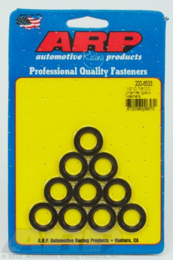 Bilde av ARP "1/2"ID 7/8"OD .120"TH chamfer black washers" (10pcs)