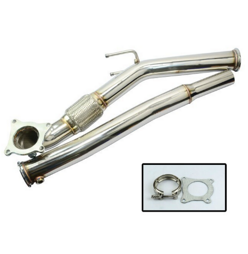 Bilde av 3" TFSI Downpipe / fremre rør - Med 400 cellers sportskatalysator - SS201