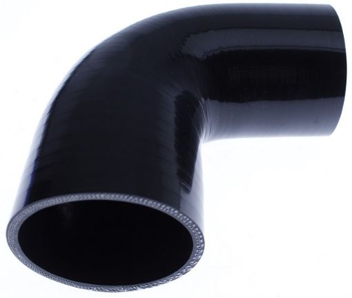 Bilde av 90 graders silikonbøyning - Svart 1.75" - 45mm.