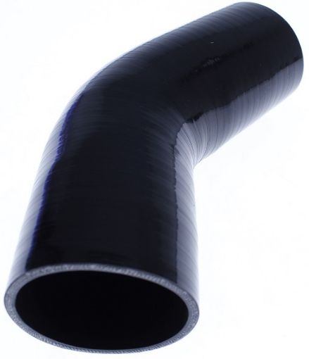 Bilde av 45 grader silikonbøyning - Svart 2 "- 51mm.