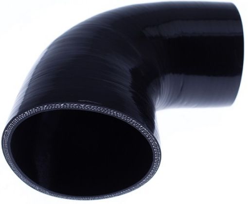 Bilde av 90 graders silikonbøyning - Sort 2,75" - 69mm.
