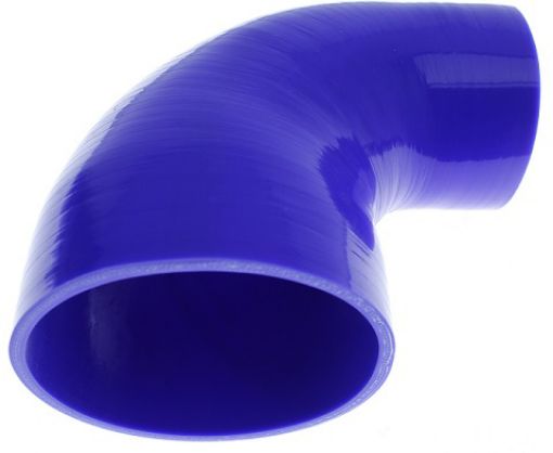 Bilde av 2.25" til 2.5" / 57.2 mm. til  63.5 mm. - 90 graders silikonbøyning / reduksjon - Blå
