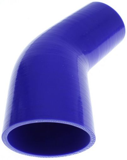 Bilde av 2" til 2.25" / 50.8 mm. til 57.2 mm. - 45 graders silikonbøyning / reduksjon - Blå