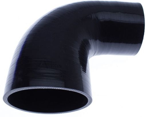 Bilde av 2.5" til 2.75" / 63.5 mm. til 69.9 mm. - 90 graders silikonbøyning / reduksjon - Svart