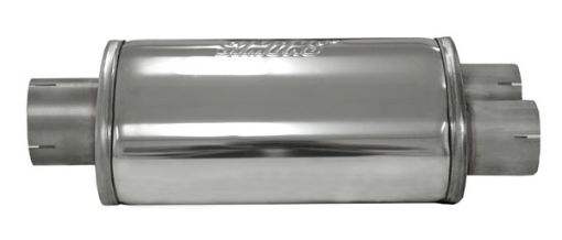 Bilde av "Split 76" rustfri lyddemper 3 "---> 2 stk 2½" utganger. - Simons U347663R