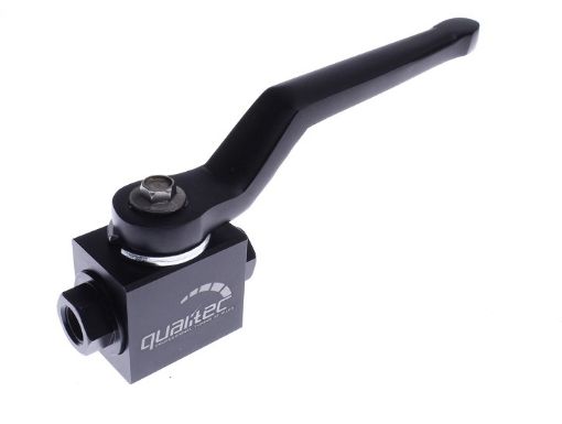 Bilde av ON / OFF ventil med 1/8 "-27 NPT for eksempel AN koblinger - Svart