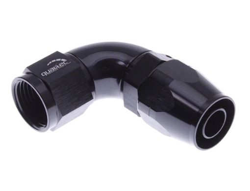 Bilde av 90gr. AN kobling - AN8 - Svart - High flow