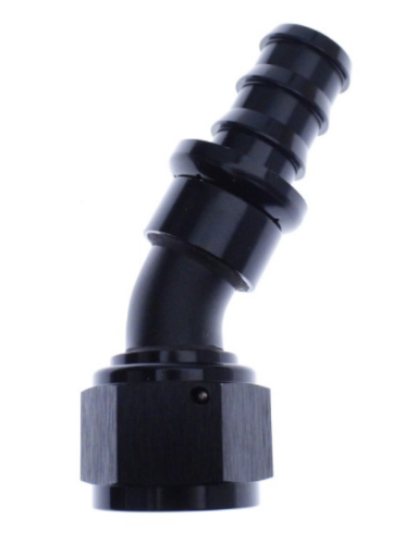 Bilde av 30gr. AN kobling - AN-6 - Svart - Push lock
