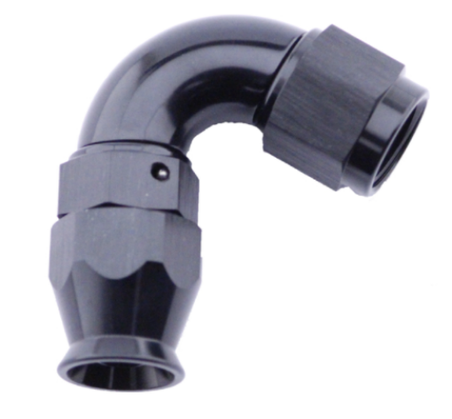 Bilde av 120gr. PTFE AN fitting - AN-6 - High flow - Sort