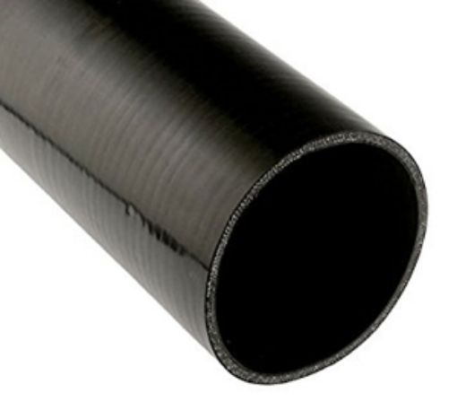 Bilde av 1,1" / 28mm. - 1 meter rett silikonslange - Svart