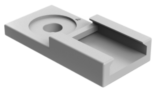 Bilde av Deutsch grey mounting bracket for DT series male connector fod - 1011-026-0205