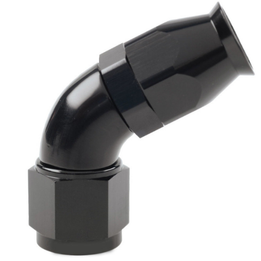 Bilde av 45gr. PTFE AN fitting - AN-8 - High flow - Sort