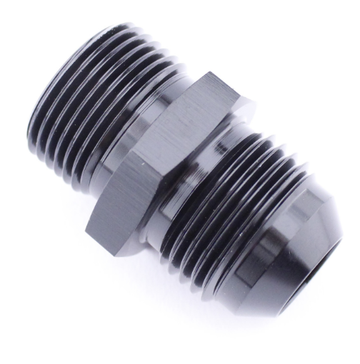 Bilde av AN6 Han - 1/4"x19 BSP Han - Nippel kobling - Svart Alu