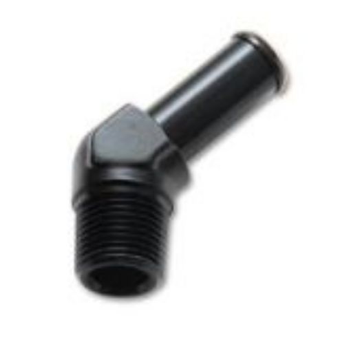 Bilde av 45 gr. Slange fitting - 1/8"NPT -> 8mm.