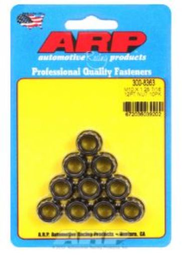Bilde av ARP M10 x 1.25 12 point Nut Kit (Pack of 10)