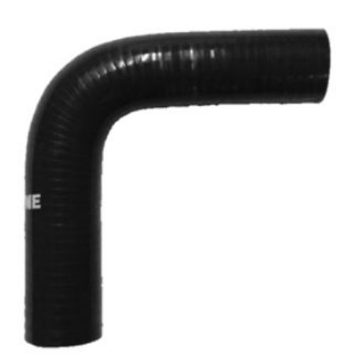 Bilde av 0,31'' / 8mm. - 90 graders silikonbøyning - Svart