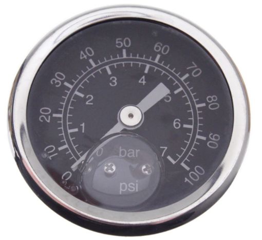Bilde av Mekanisk drivstofftrykkmåler 0-100 PSI/0-7 bar svart