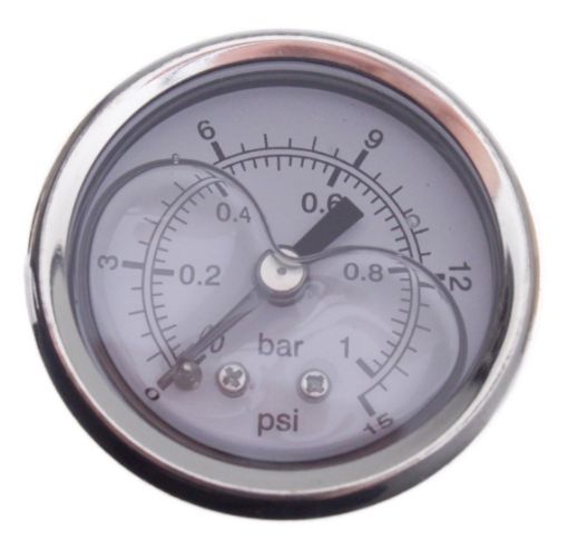 Bilde av Bensintrykks UR / viser / manometer 0-1 bar / 0-15PSI