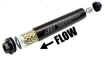 Bilde av AEM Universal High Flow -10 AN Inline Black Fuel Filter