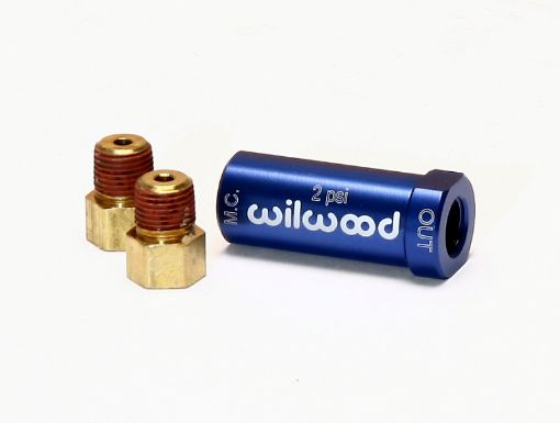 Bilde av Wilwood Residual Pressure Valve - New Style w/ Fittings - 2# / Blue