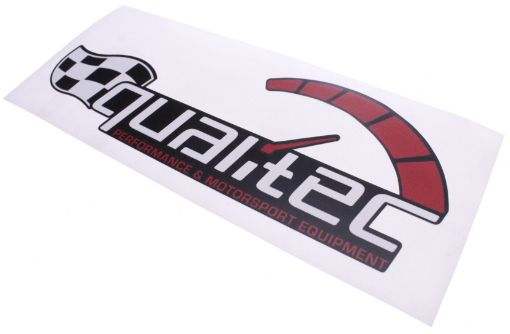 Bilde av Qualitec sticker 125mm. - Black - Racing flag 