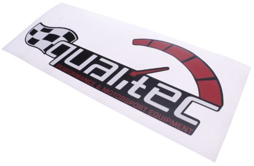 Bilde av Qualitec race klistremerke sort 175 mm