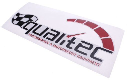 Bilde av Qualitec race klistremerke hvit 250 mm