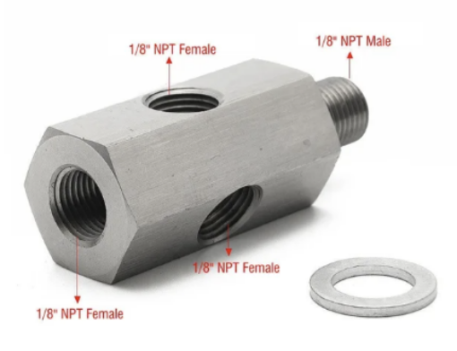 Bilde av 1/8"-27 NPT oljeadapter - uttak