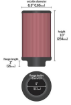 Bilde av 5,5 "CN filter - 127mm. K & N luftfilter - RU-3220