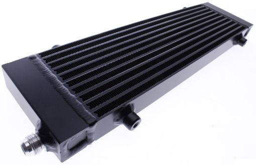 Bilde av Universal Dual Pass bar & Plate Oil Cooler - Large - Sort - AN10 - High Flow