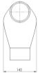 Bilde av Cobra head - 90 graders silikonbøyning - Svart 3" - 76mm.