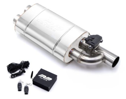 Bilde av Exhaust muffler with Cutout valve - 3"->2x2,5"