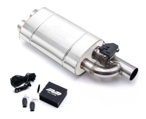 Bilde av Exhaust muffler with Cutout valve - 2,5"->2x2,5"