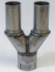 Bilde av Y-stykke til eksos - Rustfri 2½" -> 2  stk. 2" - Simons U2863090R