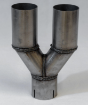 Bilde av Y-stykke til eksos - Rustfri 2½" -> 2  stk. 2½" - Simons U2863100