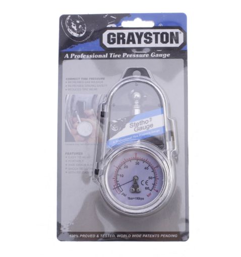 Bilde av TYRE PRESSURE GAUGE ANGLED - 60 psi / 4 bar