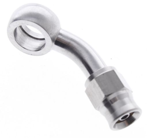 Bilde av 45 ° banjo I.D. 11.2mm - tykkelse 8.2mm - Passer til AN3 PTFE slange