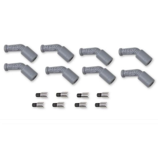 Bilde av MSD Coil Plug Boot & Terminal Kit - 135 Degree Ends - Set of 8