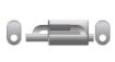 Bilde av Exhaust muffler with Cutout valve - 3" - DUAL