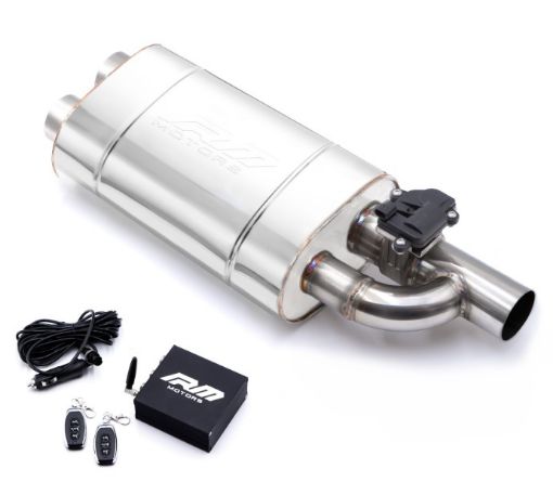 Bilde av Exhaust muffler with Cutout valve - 3"->2x3"